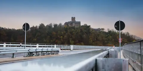 Renovation of the Lahn bridge on the B42 near Lahnstein (Germany)